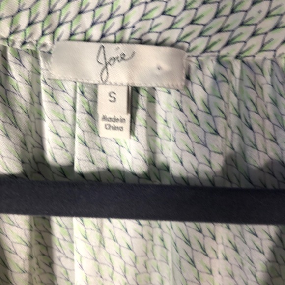 Joie Fifi Silk Blouse Light Green Small - Picture 7 of 11